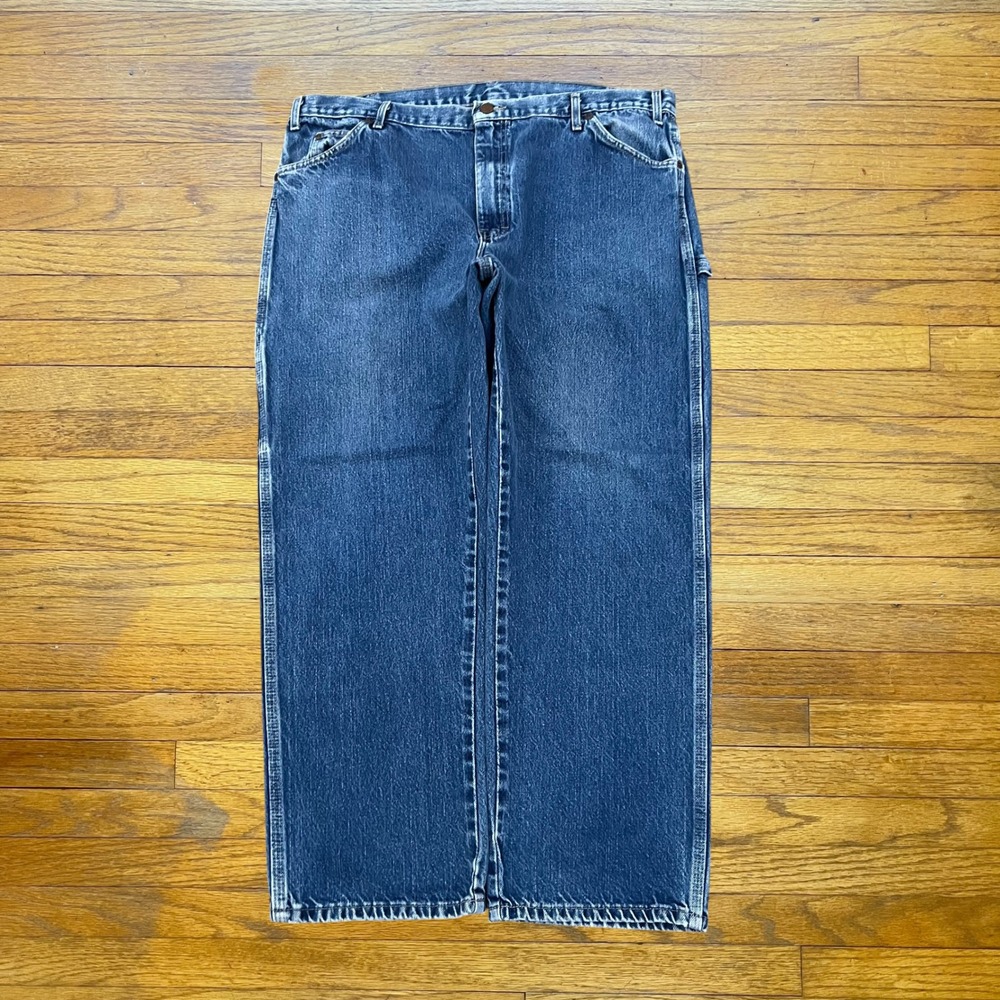 Dickies Mens Carpenter Jeans Medium Wash Denim Workwear Pants 40x29